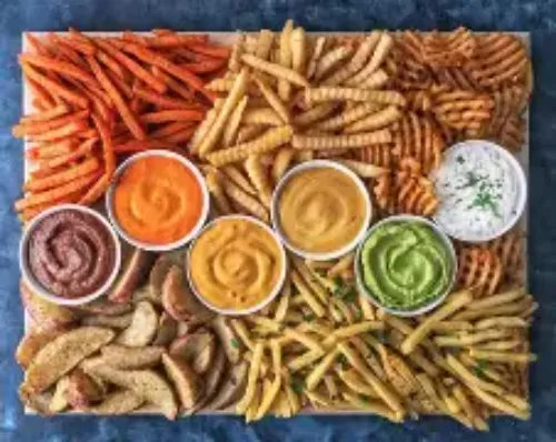 6 Pcs Fried, Fries (R), 2 Bun & Dips
